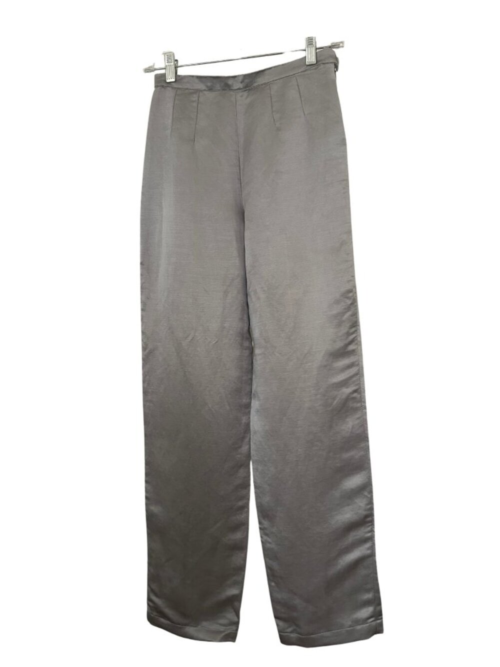 Max Mara silver grey pants straigh leg high waist